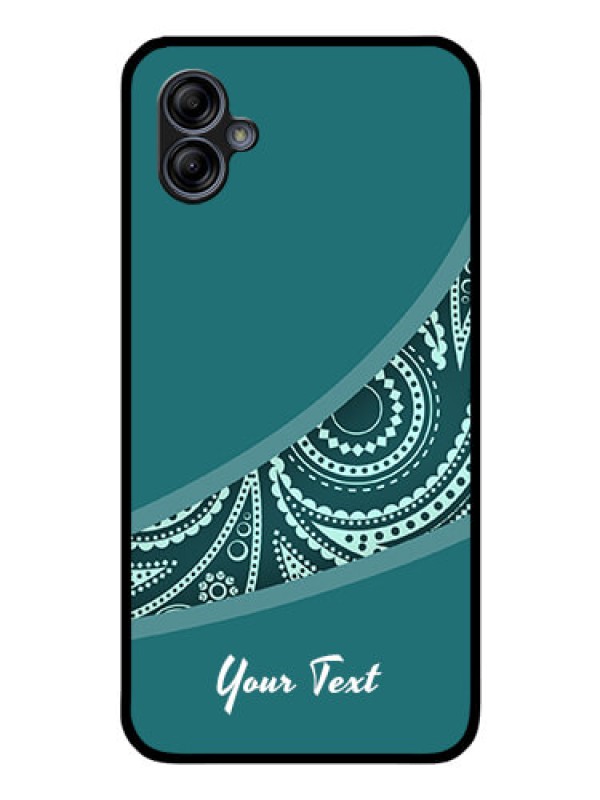 Custom Galaxy A04e Photo Printing on Glass Case - semi visible floral Design