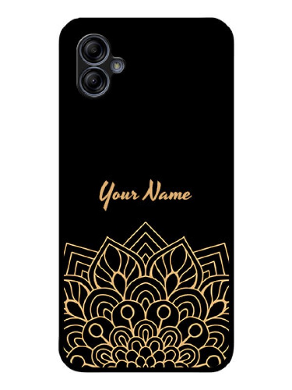 Custom Galaxy A04e Custom Glass Phone Case - Golden mandala Design
