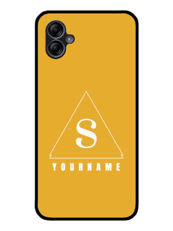 Custom Galaxy A04e Personalized Glass Phone Case - simple triangle Design