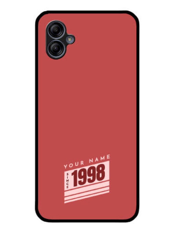 Custom Galaxy A04e Custom Glass Phone Case - Red custom year of birth Design