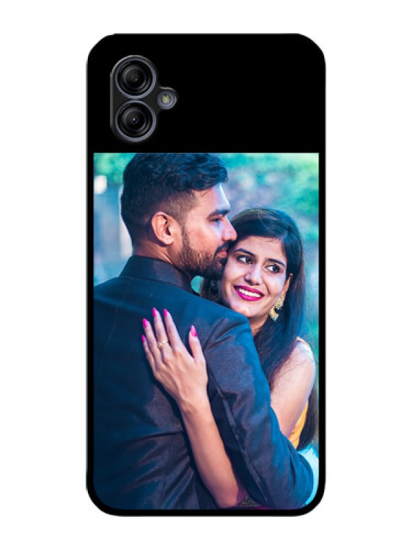 Custom Galaxy A04E Custom Glass Phone Case - Upload Full Picture With Custom Color Design