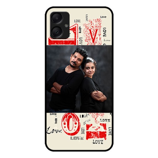 Galaxy A05 Custom Glass Phone Case - Trendy Love Design Case