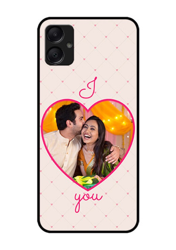 Galaxy A05 Custom Glass Phone Case - Heart Shape Design