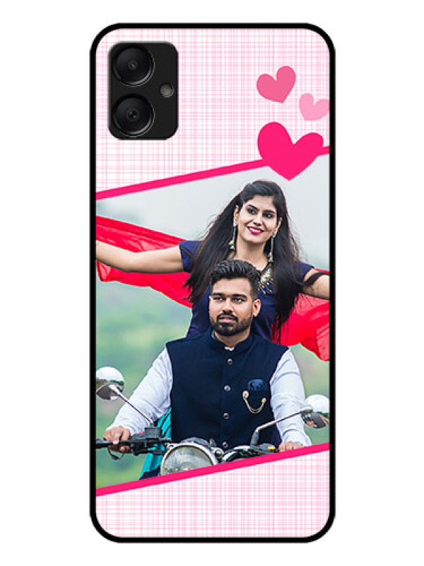 Custom Galaxy A05 Custom Glass Phone Case - Love Shape Heart Design