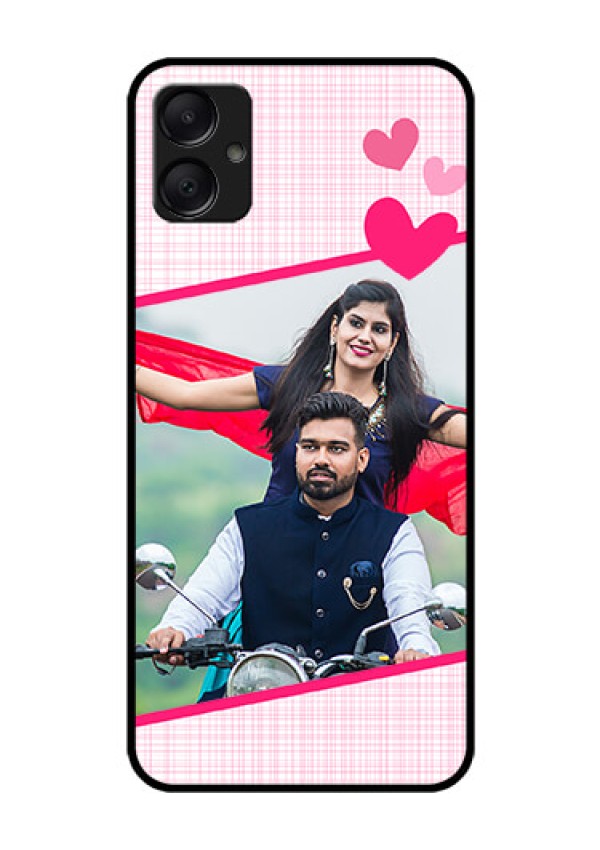 Galaxy A05 Custom Glass Phone Case - Love Shape Heart Design