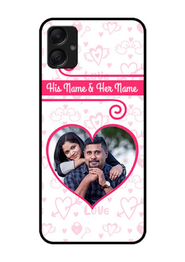 Galaxy A05 Custom Glass Phone Case - Heart Shape Love Design