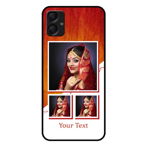 Galaxy A05 Custom Glass Phone Case - Wedding Memories Design Galaxy A05 Custom Glass Phone Case - Wedding Memories Design