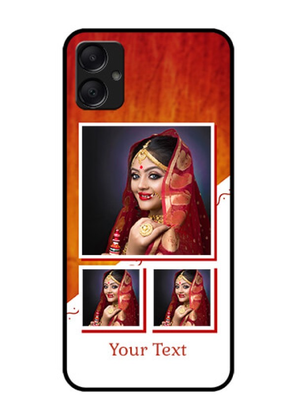Galaxy A05 Custom Glass Phone Case - Wedding Memories Design