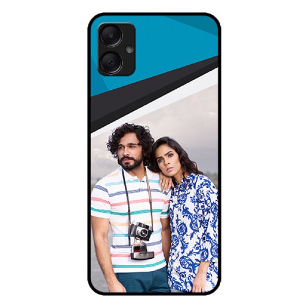Galaxy A05 Custom Glass Phone Case - Simple Pattern Photo Upload Design Galaxy A05 Custom Glass Phone Case - Simple Pattern Photo Upload Design