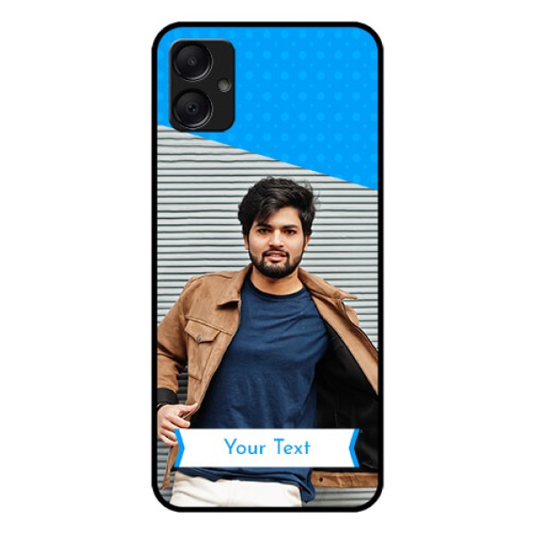 Galaxy A05 Custom Glass Phone Case - Simple Blue Color Design