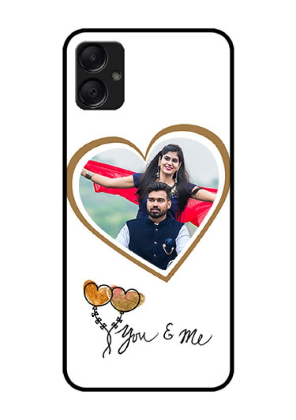 Galaxy A05 Custom Glass Phone Case - You & Me Design