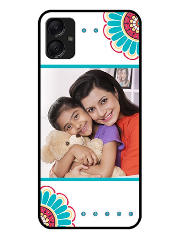 Custom Galaxy A05 Custom Glass Phone Case - Flower Design