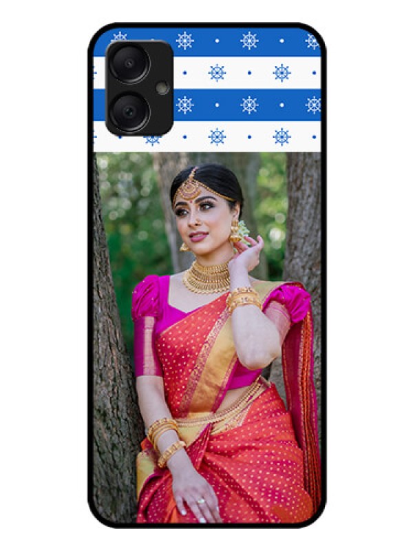 Custom Galaxy A05 Custom Glass Phone Case - Snow Pattern Design