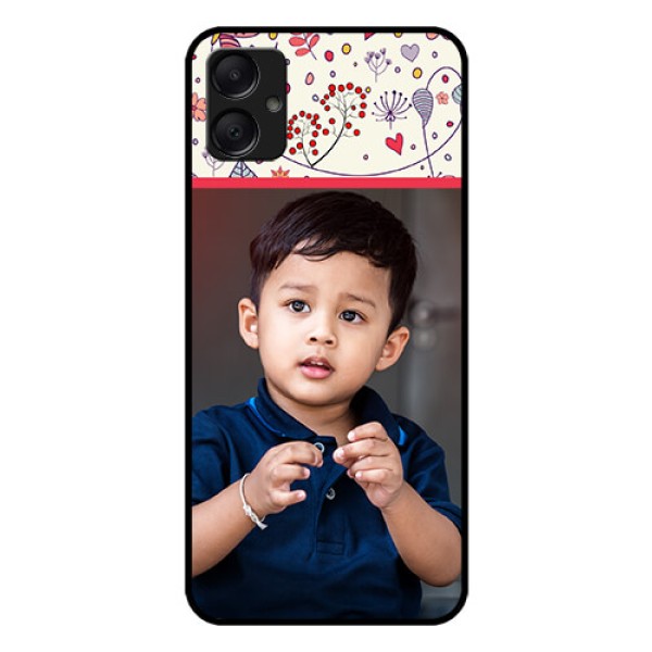 Galaxy A05 Custom Glass Phone Case - Premium Floral Design