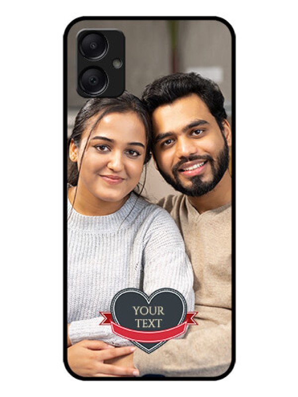 Custom Galaxy A05 Custom Glass Phone Case - Just Married Couple Design