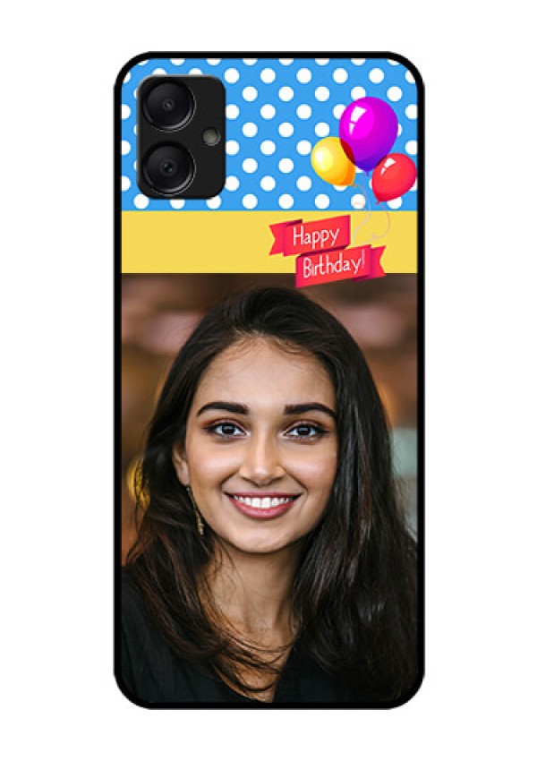 Galaxy A05 Custom Glass Phone Case - Happy Birthday Design