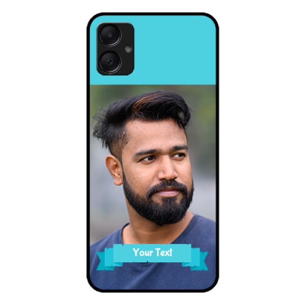 Galaxy A05 Custom Glass Phone Case - Blue Color Design Galaxy A05 Custom Glass Phone Case - Blue Color Design