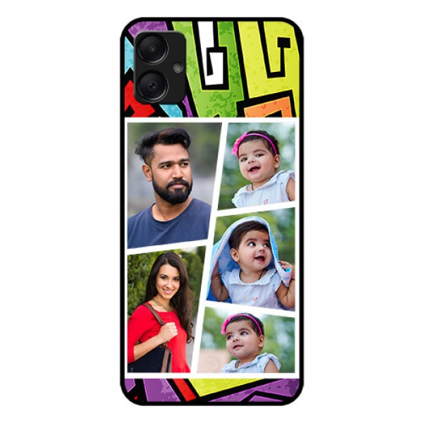Galaxy A05 Custom Glass Phone Case - Graffiti Pattern Design