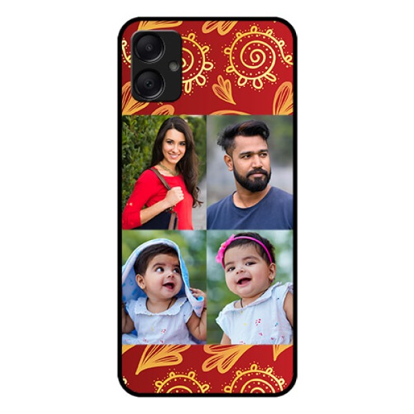 Galaxy A05 Custom Glass Phone Case - 4 Image Traditional Design