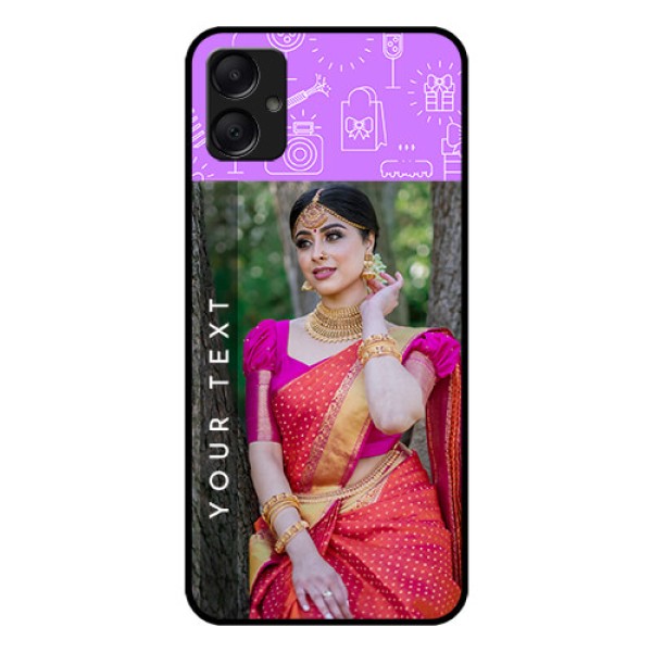 Galaxy A05 Custom Glass Phone Case - Birthday Icons Design Galaxy A05 Custom Glass Phone Case - Birthday Icons Design