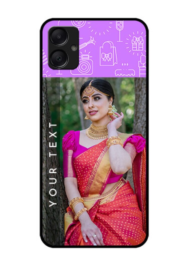 Galaxy A05 Custom Glass Phone Case - Birthday Icons Design