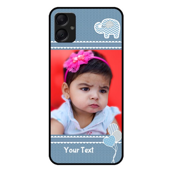 Galaxy A05 Custom Glass Phone Case - With Kids Pattern Design