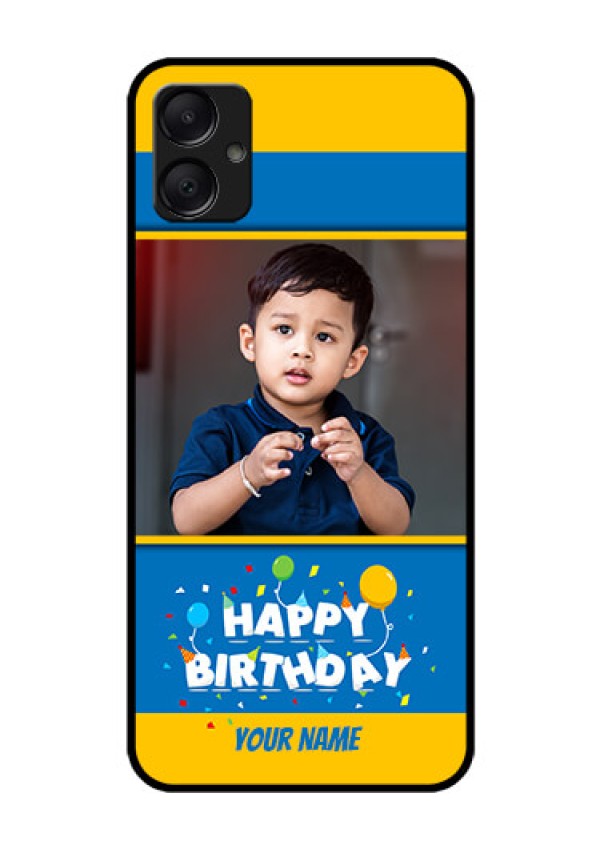Galaxy A05 Custom Glass Phone Case - Birthday Wishes Design
