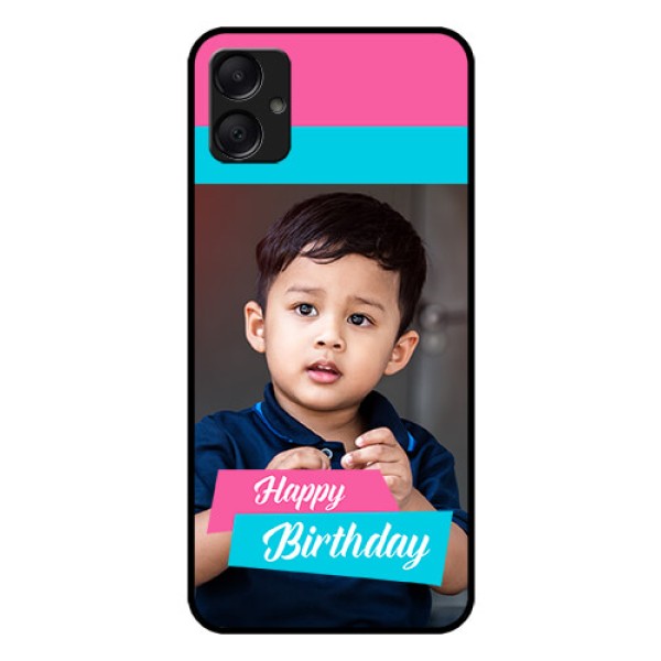 Galaxy A05 Custom Glass Phone Case - Image Holder With 2 Color Design Galaxy A05 Custom Glass Phone Case - Image Holder With 2 Color Design