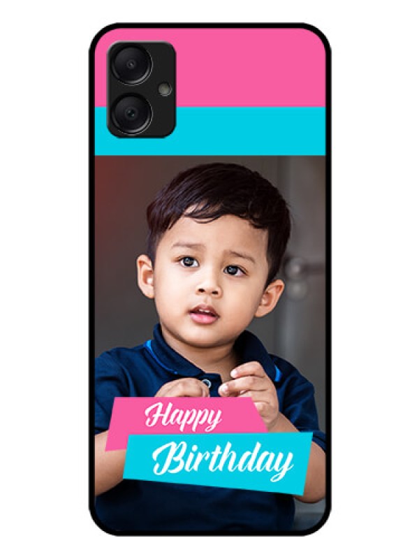 Custom Galaxy A05 Custom Glass Phone Case - Image Holder With 2 Color Design
