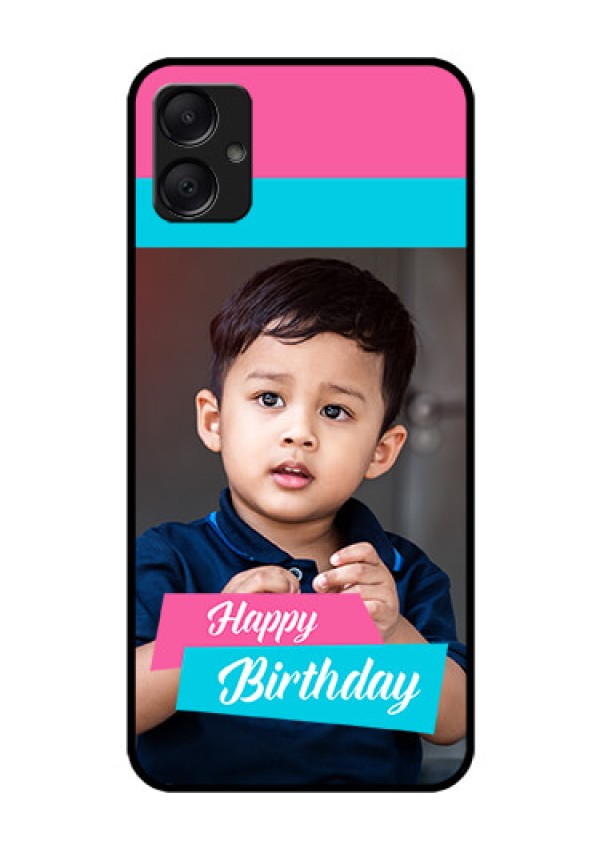 Galaxy A05 Custom Glass Phone Case - Image Holder With 2 Color Design