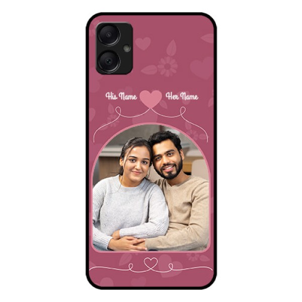 Galaxy A05 Custom Glass Phone Case - Love Floral Design Galaxy A05 Custom Glass Phone Case - Love Floral Design