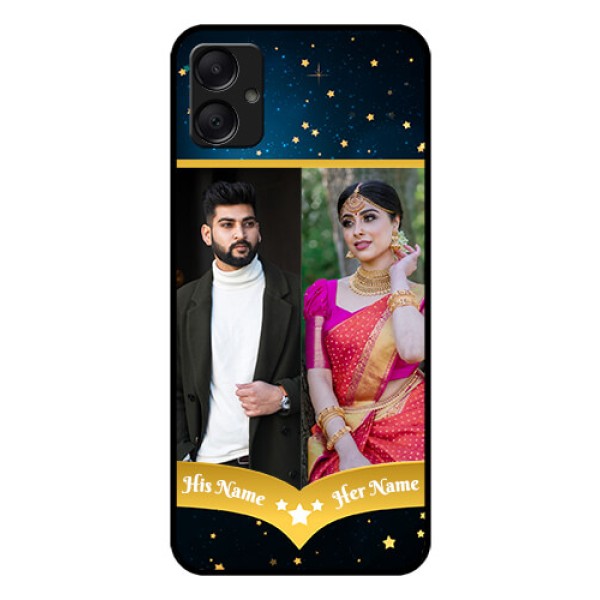 Galaxy A05 Custom Glass Phone Case - Galaxy Stars Backdrop Design