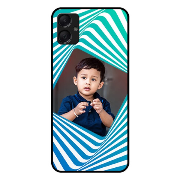 Galaxy A05 Custom Glass Phone Case - Abstract Spiral Design
