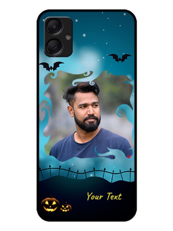 Custom Galaxy A05 Custom Glass Phone Case - Halloween Frame Design