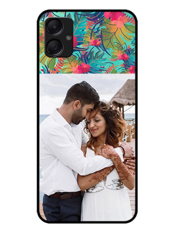 Custom Galaxy A05 Custom Glass Phone Case - Watercolor Floral Design