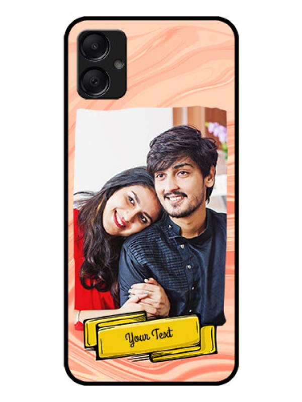 Custom Galaxy A05 Custom Glass Phone Case - Marble Texture Design