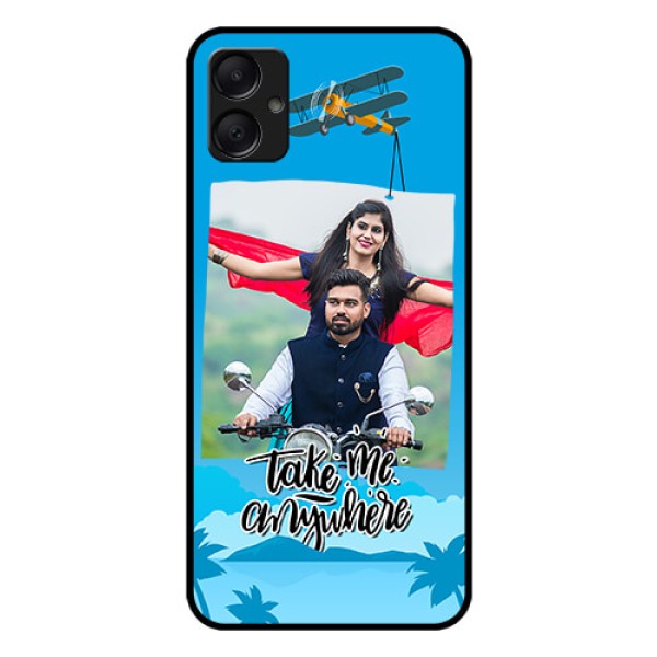 Galaxy A05 Custom Glass Phone Case - Traveller Design