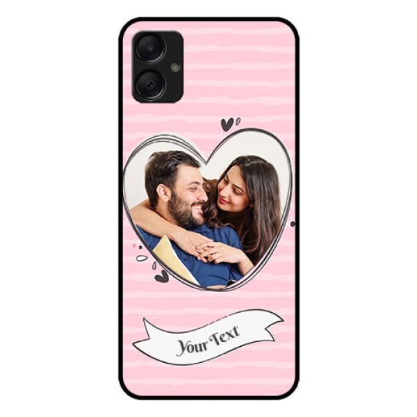 Galaxy A05 Custom Glass Phone Case - Vintage Heart Design Galaxy A05 Custom Glass Phone Case - Vintage Heart Design