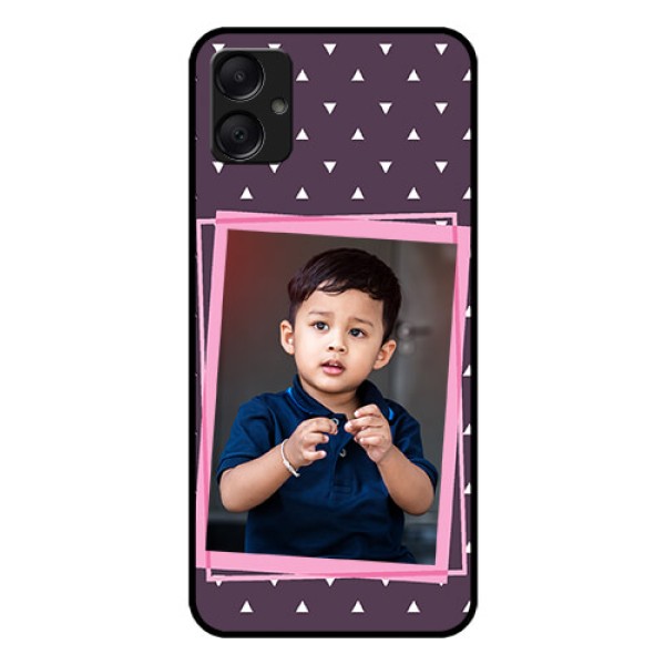 Galaxy A05 Custom Glass Phone Case - Triangle Pattern Dotted Design