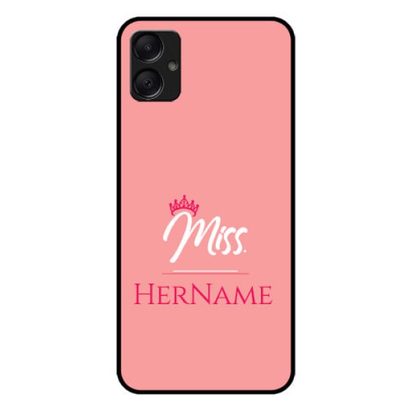 Galaxy A05 Custom Glass Phone Case - Mrs With Name Design