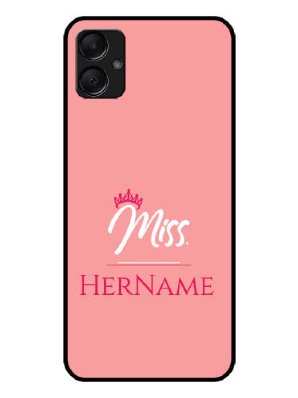 Custom Galaxy A05 Custom Glass Phone Case - Mrs With Name Design