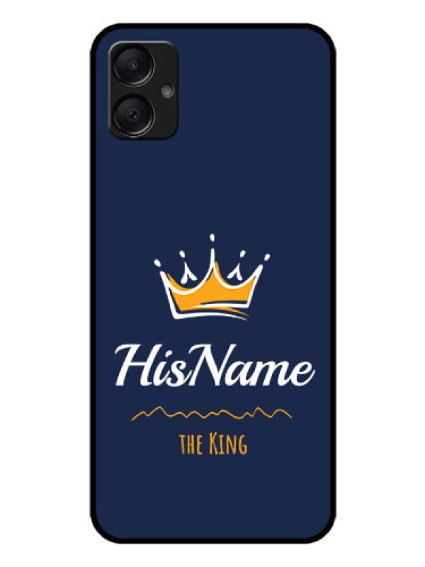 Custom Galaxy A05 Custom Glass Phone Case - King With Name Design