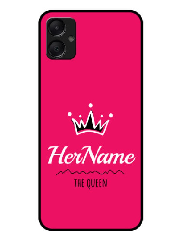 Custom Galaxy A05 Custom Glass Phone Case - Queen With Name Design