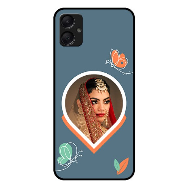 Galaxy A05 Custom Glass Phone Case - Droplet Butterflies Design Galaxy A05 Custom Glass Phone Case - Droplet Butterflies Design