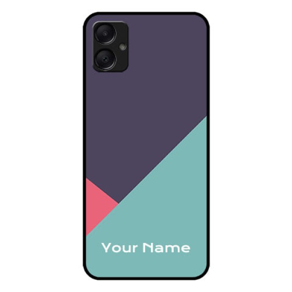 Galaxy A05 Custom Glass Phone Case - Tri Color Abstract Design