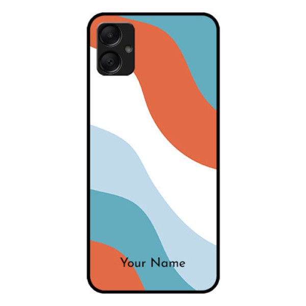 Galaxy A05 Custom Glass Phone Case - Coloured Waves Design