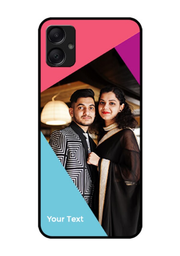 Galaxy A05 Custom Glass Phone Case - Stacked Triple Colour Design