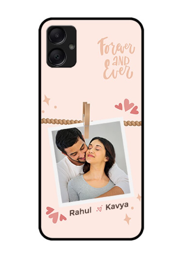 Galaxy A05 Custom Glass Phone Case - Forever And Ever Love Design