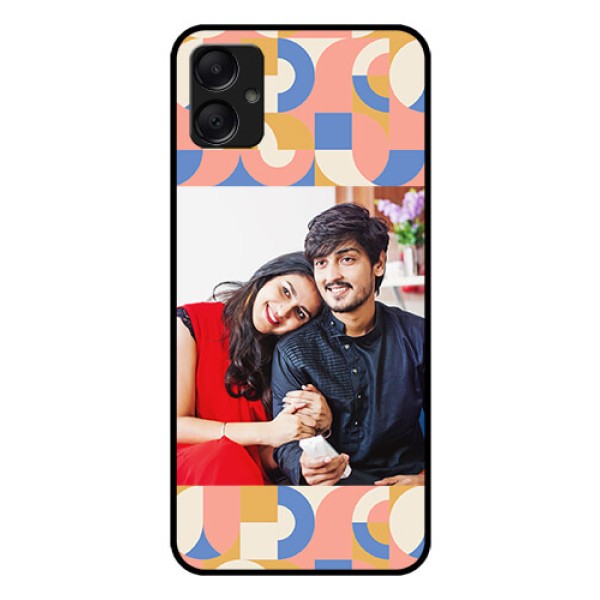 Galaxy A05 Custom Glass Phone Case - Semi - Circle Maze Pattern Design Galaxy A05 Custom Glass Phone Case - Semi - Circle Maze Pattern Design