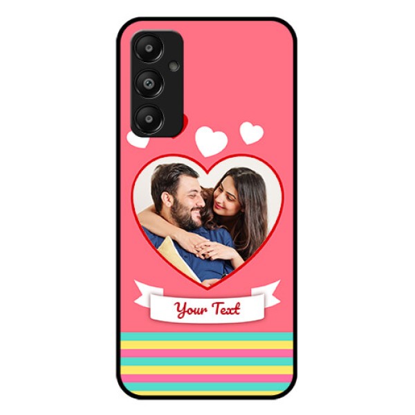 Galaxy A05s Custom Glass Phone Case - Love Shapes Doodle Design Galaxy A05s Custom Glass Phone Case - Love Shapes Doodle Design